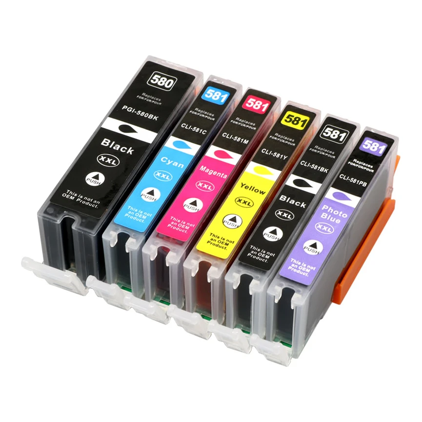 Huismerk Canon PGI-580 XXL + CLI-581 XXL inktcartridges voordeelbundel (6set)