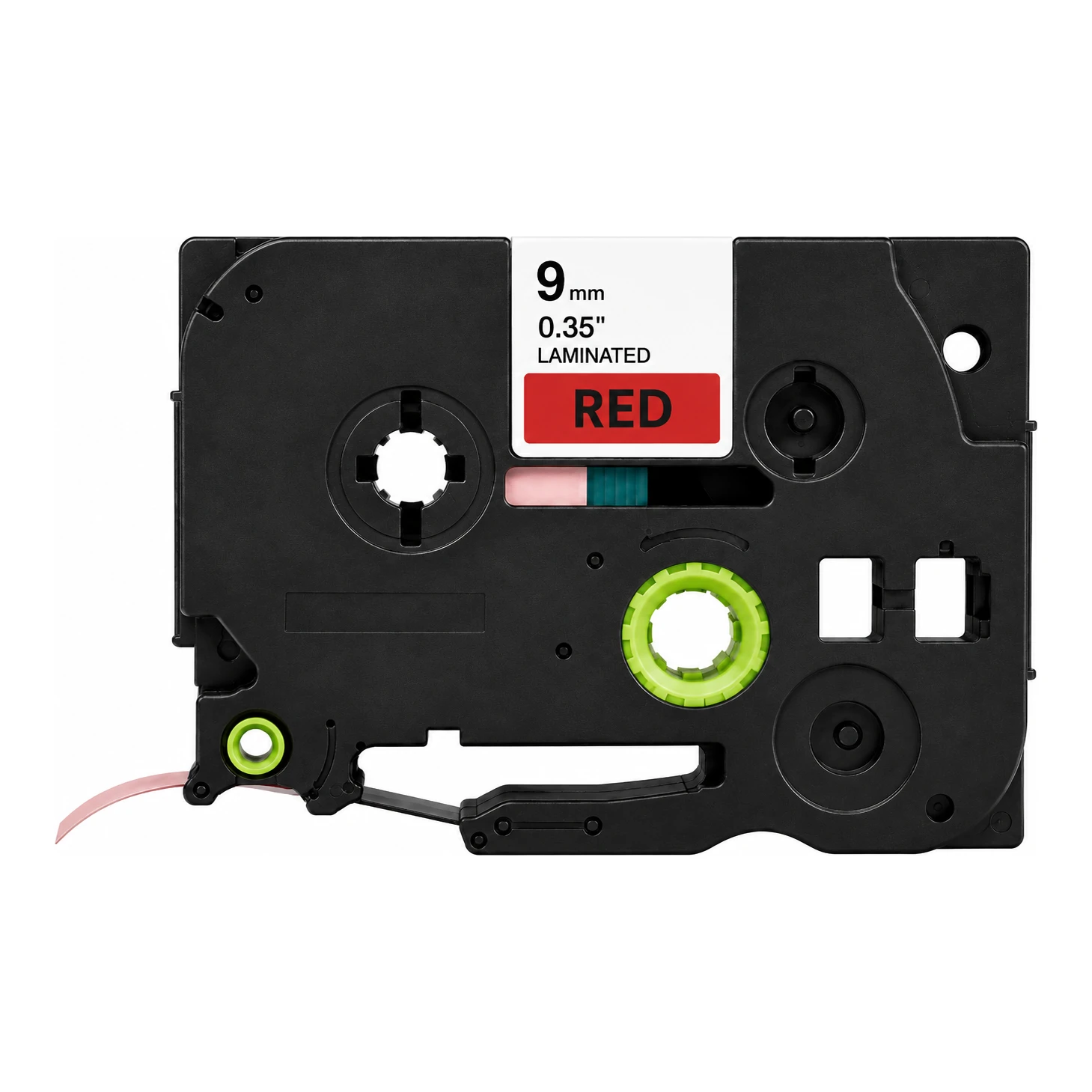 Huismerk vervangt Brother TZe-421 tape zwart op rood (9 mm)