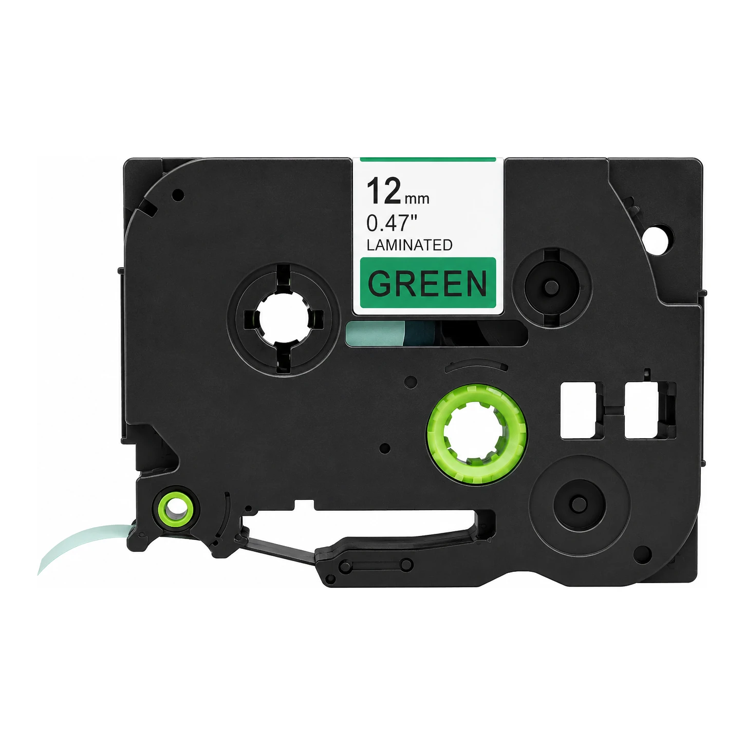 Huismerk vervangt Brother TZe-731 tape zwart op groen (12 mm)
