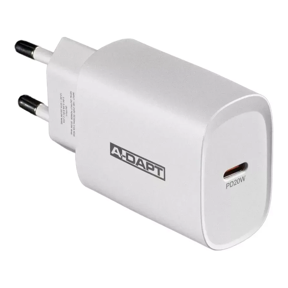 A-DAPT snellader USB-C PD wit (20W)