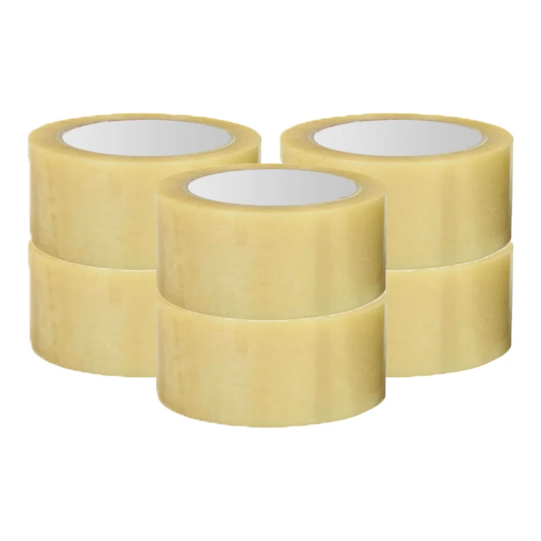 6x Verpakkingstape transparant 50 mm x 60 m