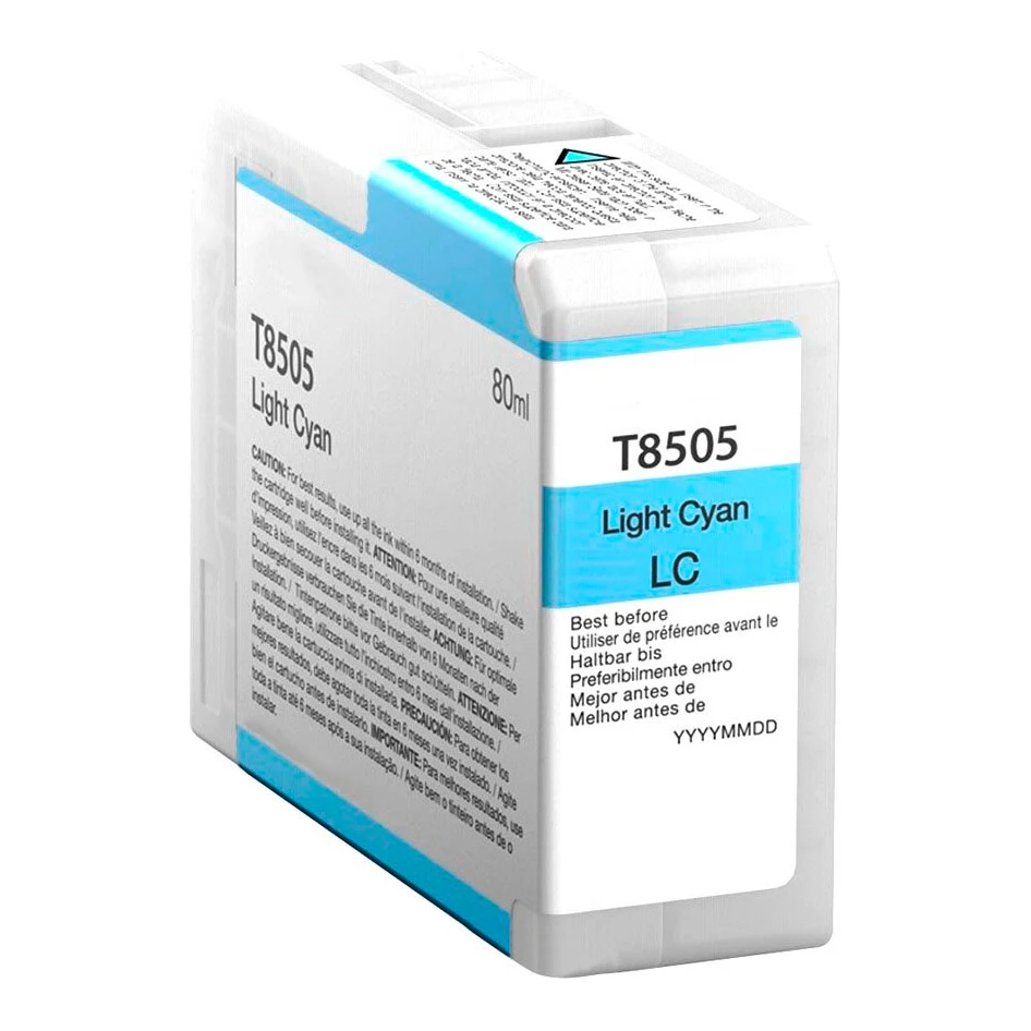Huismerk Epson T8505 inktcartridge licht cyaan