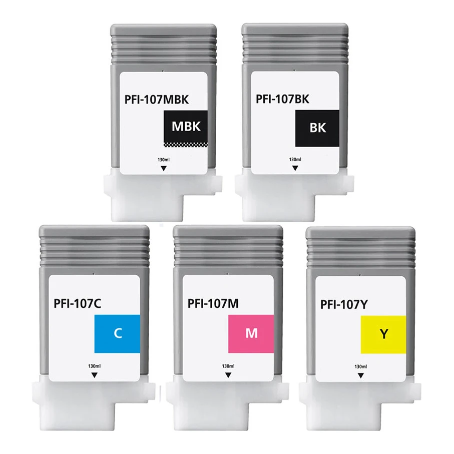Huismerk Canon PFI-107 (6704B001-6708B001) inktcartridges voordeelbundel