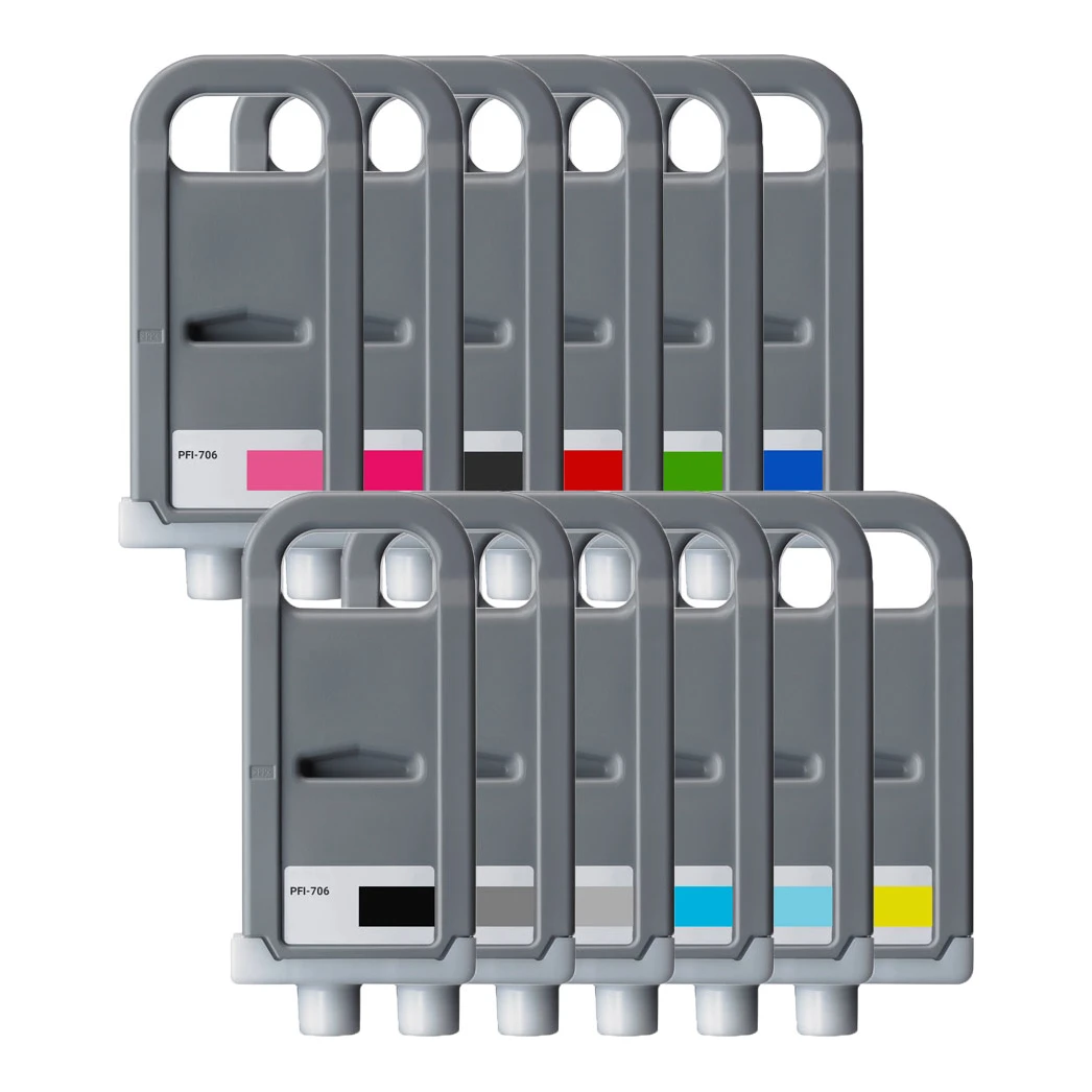 Huismerk Canon PFI-706 (6680B001-6691B001) inktcartridges voordeelbundel hoge capaciteit