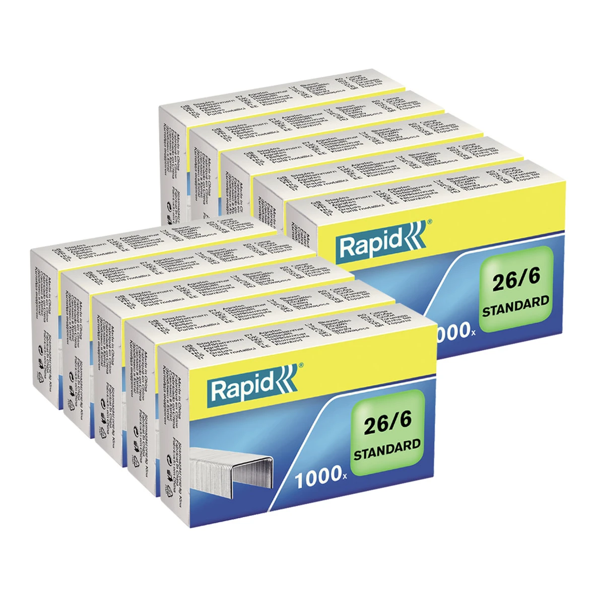 Rapid nietjes (26/6) 10x1000 stuks