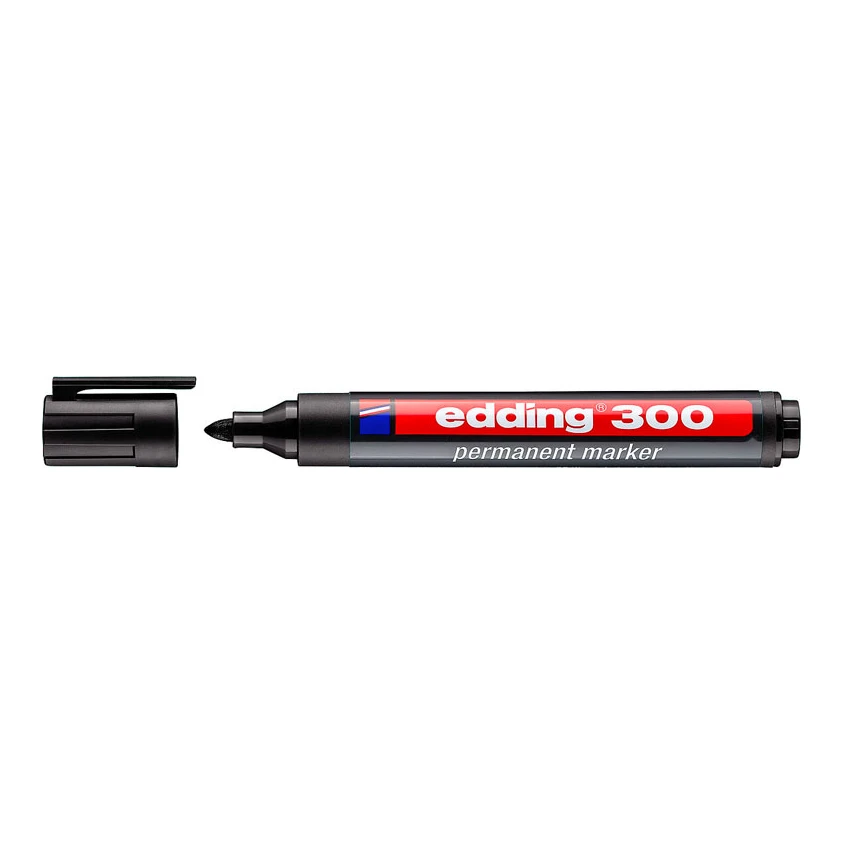Edding 300 permanent marker zwart (1,5 - 3 mm rond)