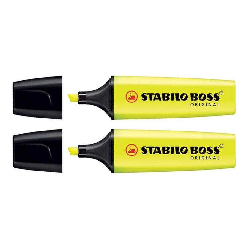 STABILO BOSS ORIGINAL markeerstift fluorescerend geel (2 stuks)
