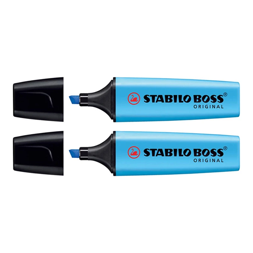 STABILO BOSS ORIGINAL markeerstift fluorescerend blauw (2 stuks)
