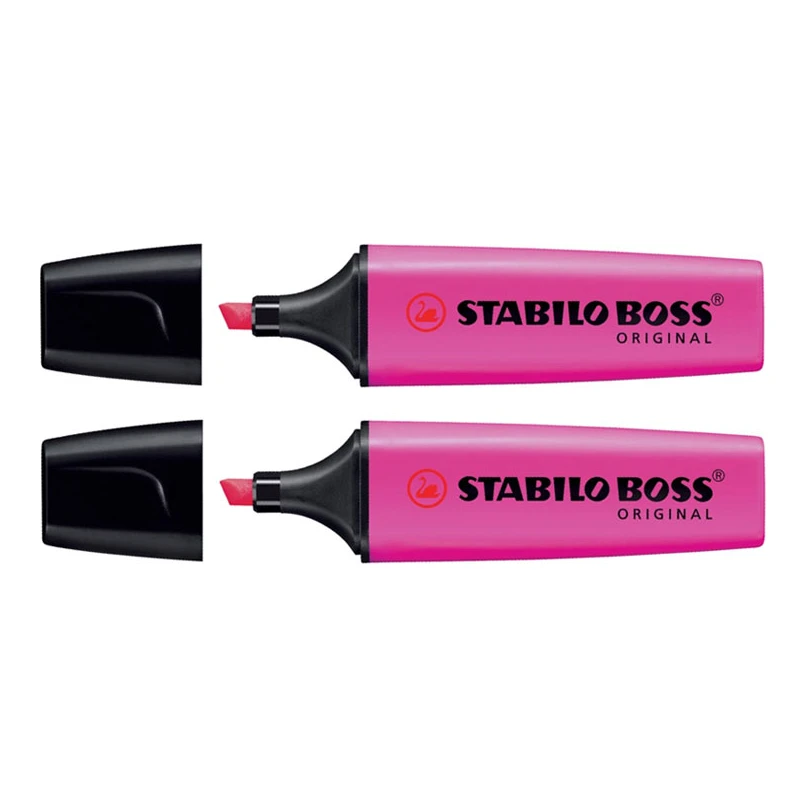 STABILO BOSS ORIGINAL markeerstift fluorescerend roze (2 stuks)