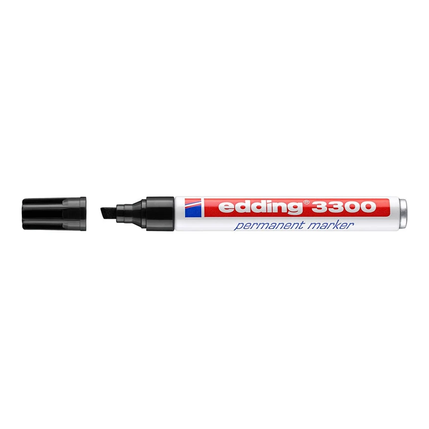 Edding 3300 permanent marker zwart (1 - 5 mm beitel)