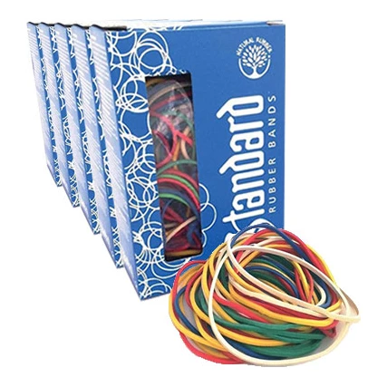 Standard elastieken, 70/90 x 1,5/2 mm, gekleurd, 50g (5x94 stuks)