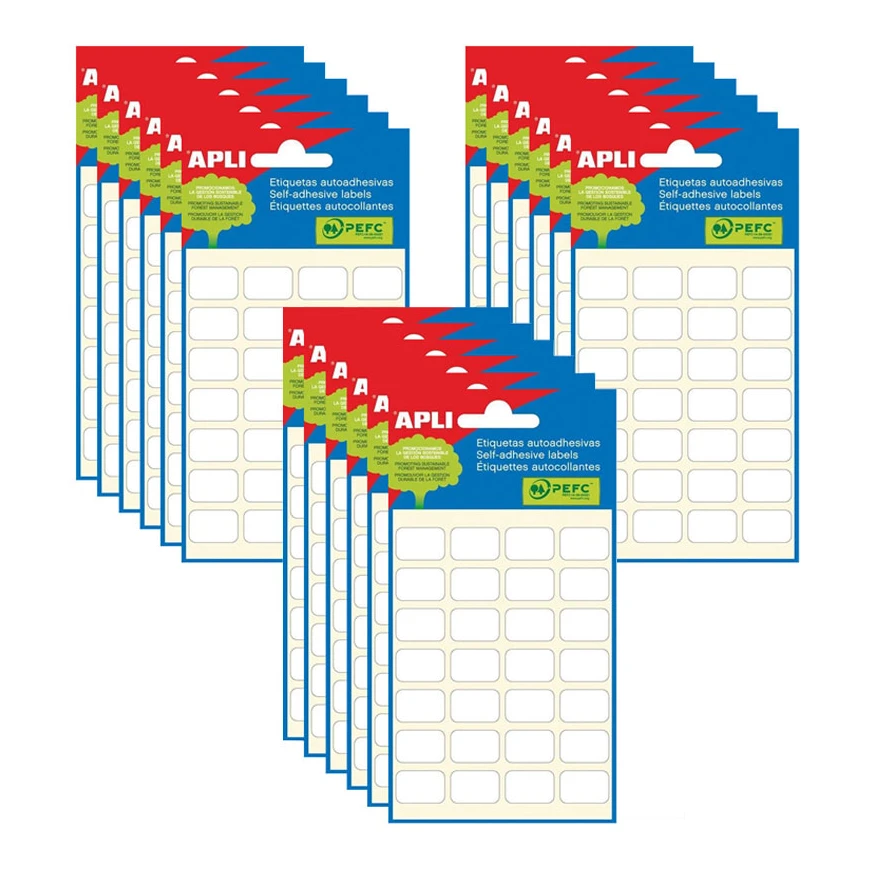 Apli witte etiketten 12 x 18 mm (3x168 stuks)