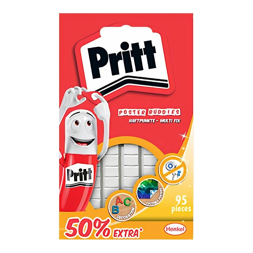 Pritt poster buddies dubbelzijdige kleefpads (95 stuks)