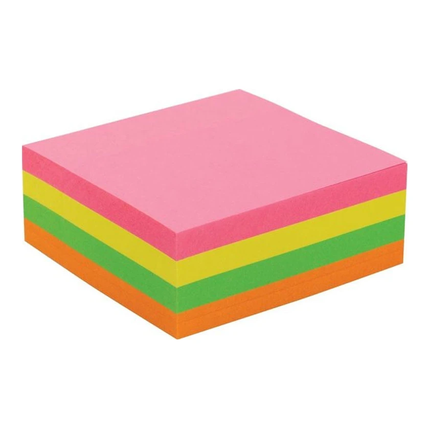 Q-connect quick notes neonkleuren 76 x 76 mm (320 stuks)