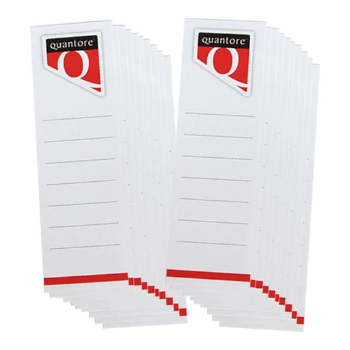 Quantore zelfklevende rugetiketten 58 x 190 mm (2x10 stuks)