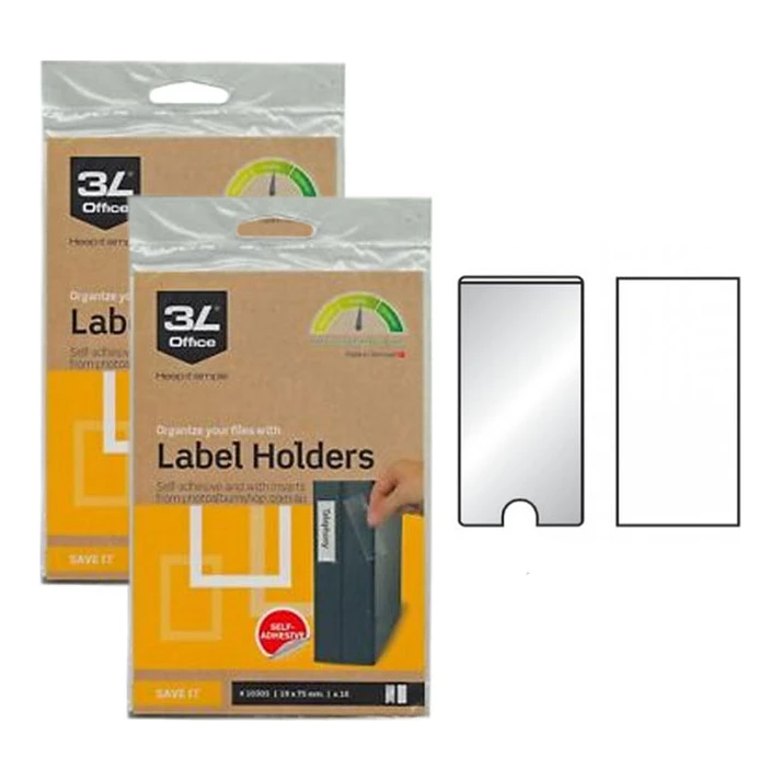 3L zelfklevende etikethouders 35 x 75 mm (2x12 stuks)