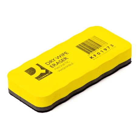 Q-connect magnetische whiteboardwisser geel