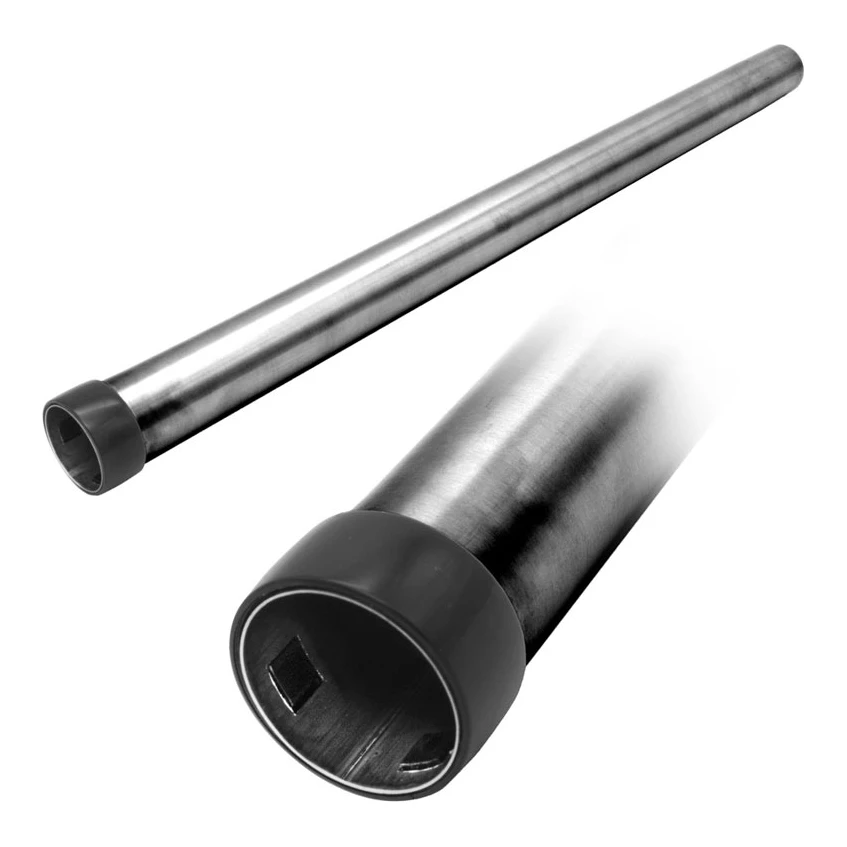 Universele metalen zuigbuis 2x50 cm met plastic ring Ø35 mm (eigen merk)