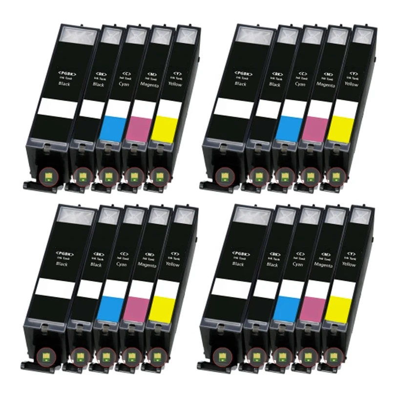 4x Huismerk Canon PGI-570 XL + CLI-571 XL (0318C004) inktcartridges voordeelbundel (5set)