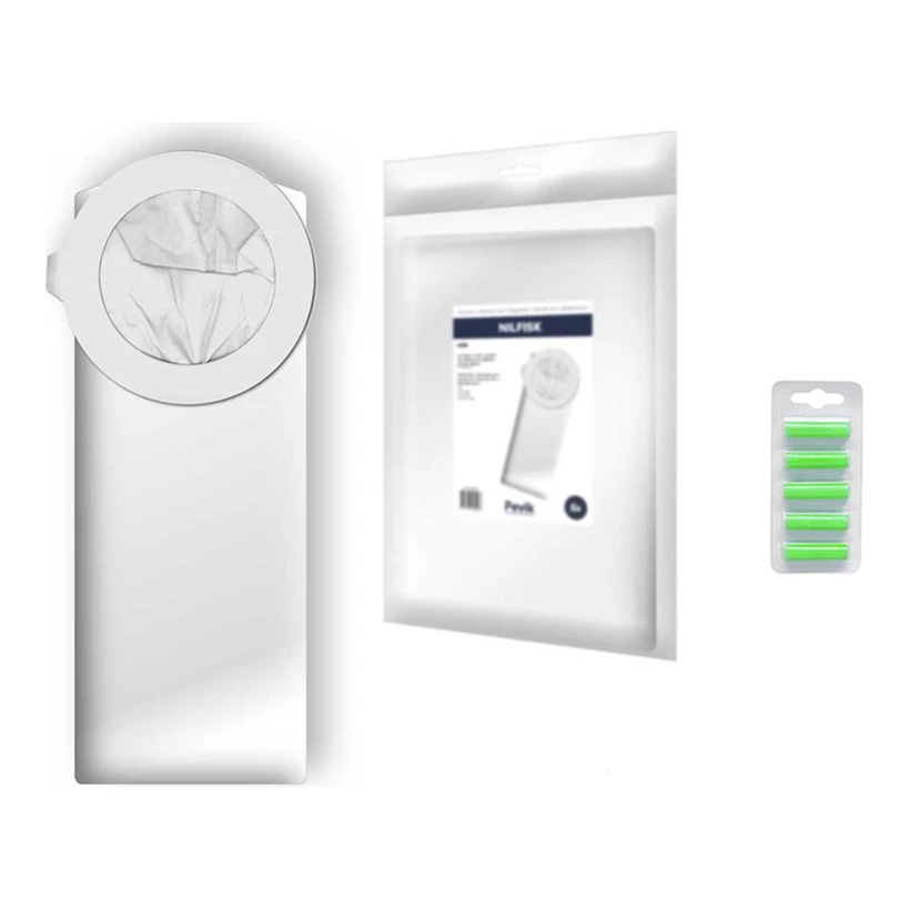 Nilfisk GD5 stofzuigerzakken 5 stuks + 5 geurstaafjes (eigen merk)