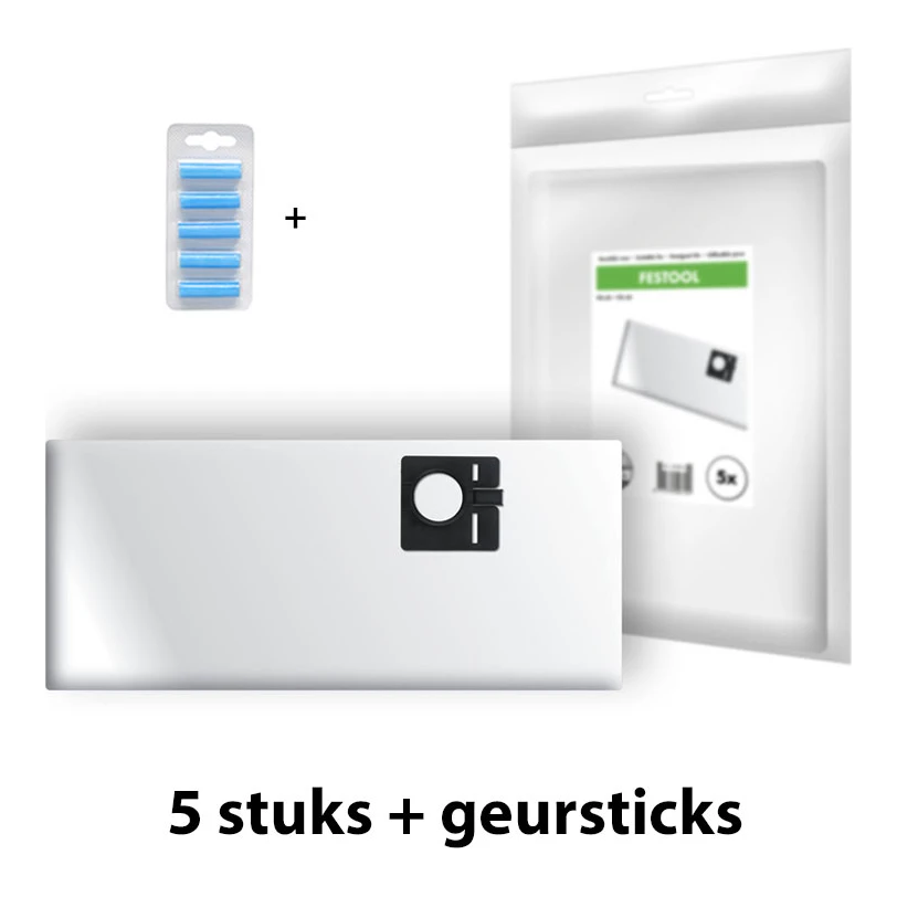 Festool CTL-22 / CTL-33 stofzuigerzakken 5 stuks + 5 geurstaafjes (eigen merk)
