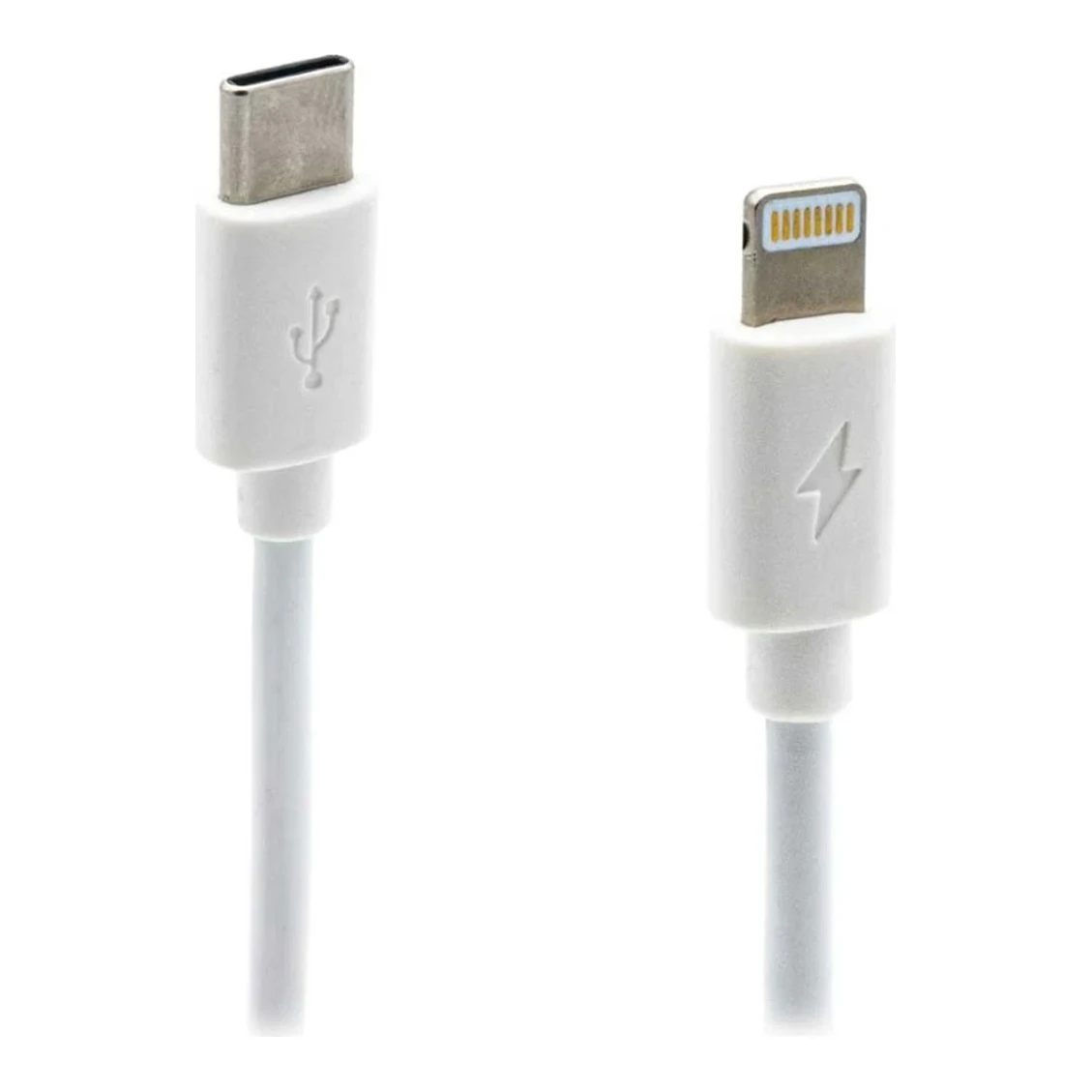 A-DAPT USB-C naar Lightning (8-pins) laadkabel wit (1 m)