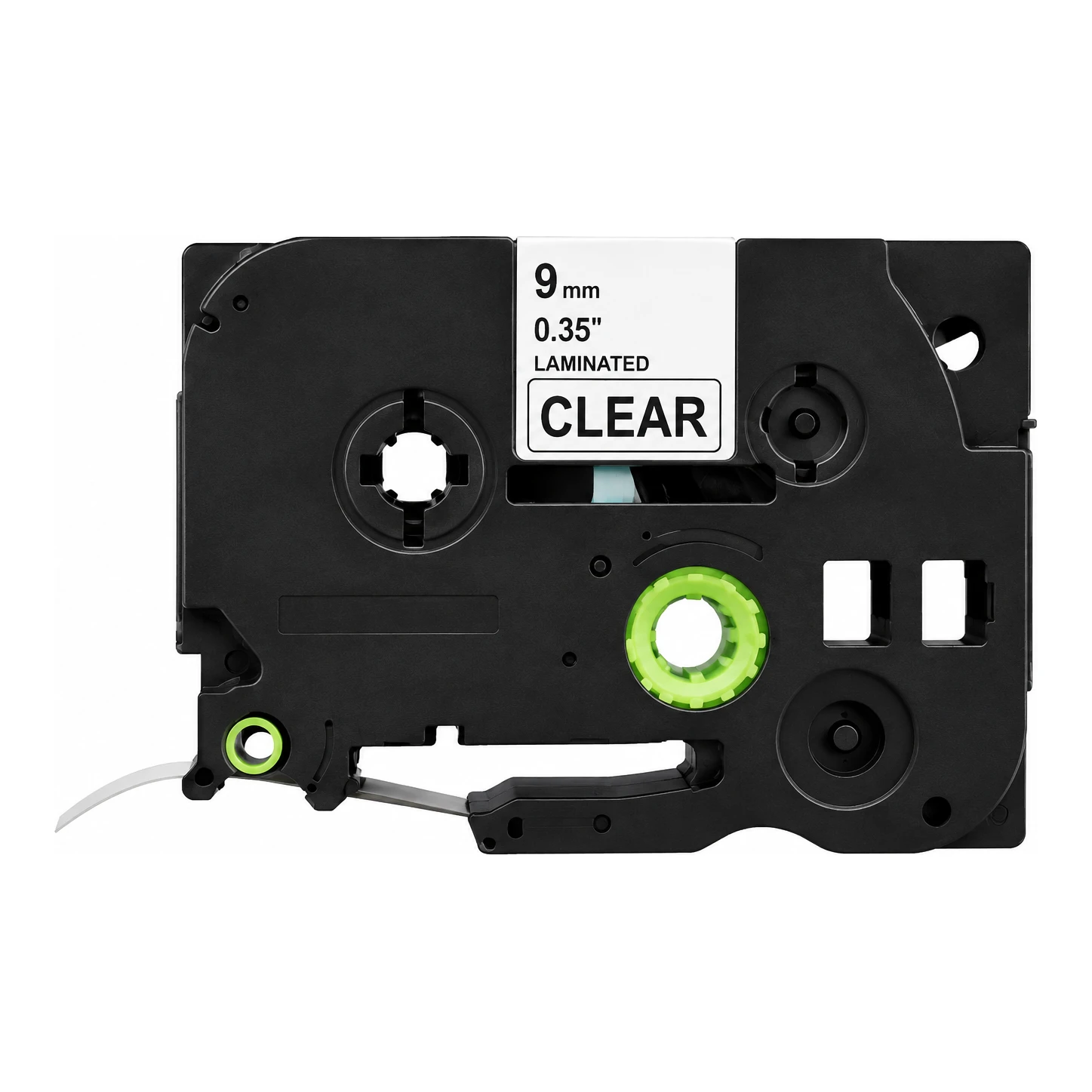 Huismerk vervangt Brother TZe-121 tape zwart op transparant (9 mm)