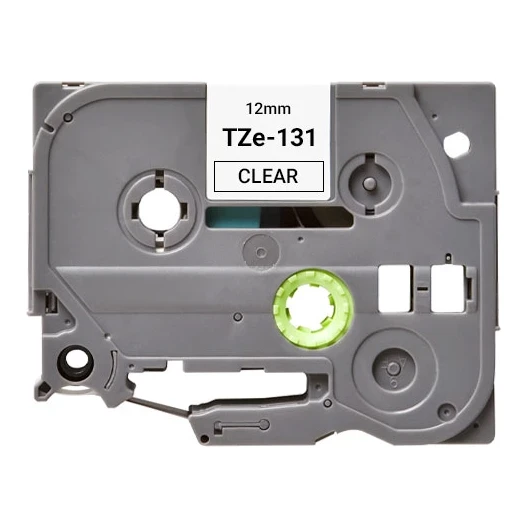 Huismerk Brother TZe-131 tape zwart op transparant (12 mm)