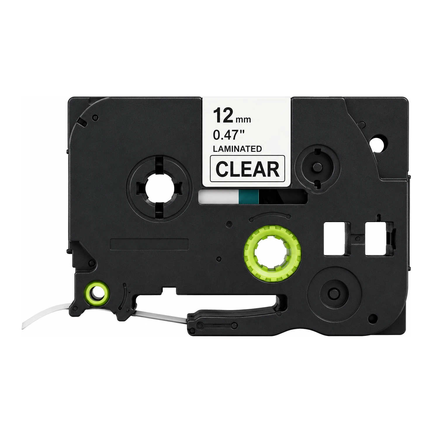 Huismerk vervangt Brother TZe-131 tape zwart op transparant (12 mm)