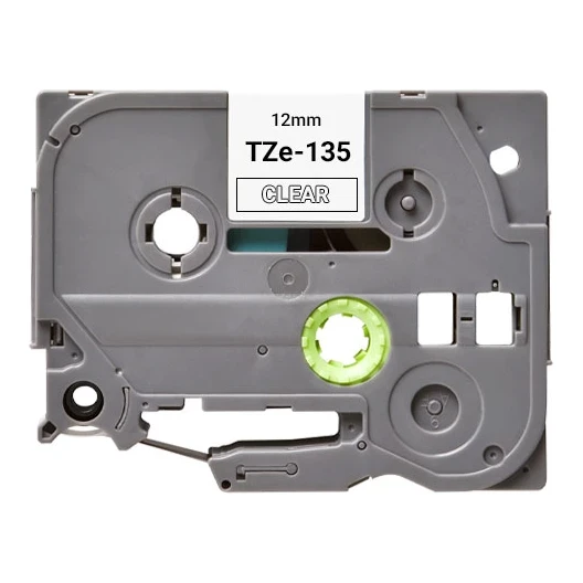 Huismerk Brother TZe-135 tape wit op transparant (12 mm)